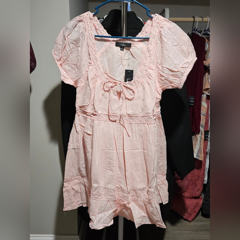 #18 Lulus Blush Boho Mini Dress